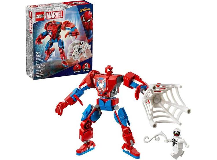 LEGO MARVEL SPIDER-MAN MECH VS ANTI-VENOM - JUEGO DE CONSTRUCCIÓN CON FIGURAS DE ACCIÓN PARA NIÑOS FASCINADOS POR SUPERHÉROES - 1