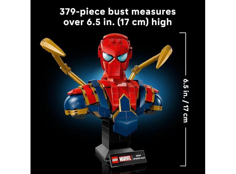 LEGO MARVEL IRON SPIDER-MAN BUST CON MINIFIGURA - SET DE CONSTRUCCIÓN PARA ADULTOS FANS DE SUPERHÉROES - 6