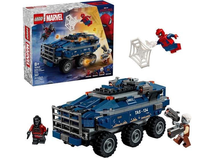 LEGO MARVEL SPIDER-MAN PRISON TRANSPORT CHASE, SET DE CONSTRUCCIÓN PARA NIÑOS Y NIÑAS DE 8+ AÑOS, INCLUYE 4 MINIFIGURAS - 1