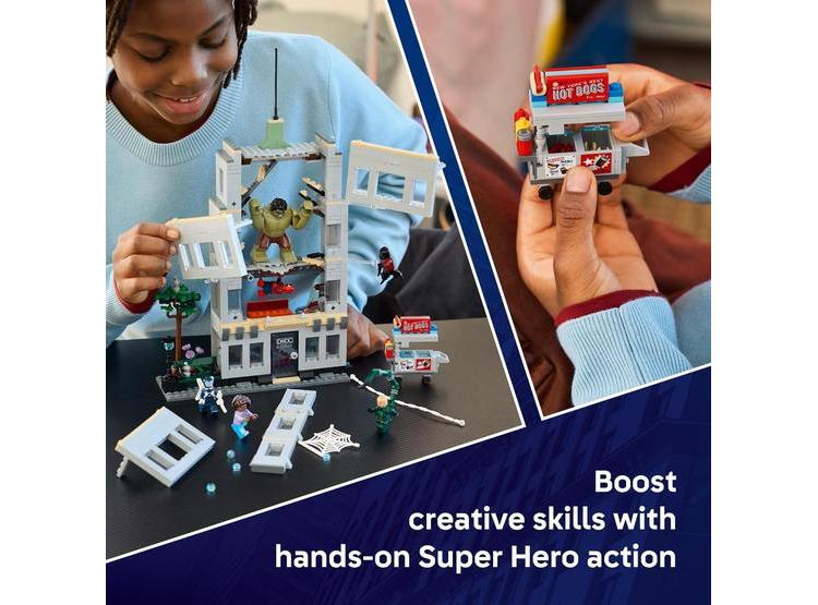 LEGO MARVEL SPIDER-MAN VS HULK EPIC CLASH - JUGUETE DE CONSTRUCCIÓN PARA NIÑOS CON 5 MINIFIGURAS Y HULK - 3