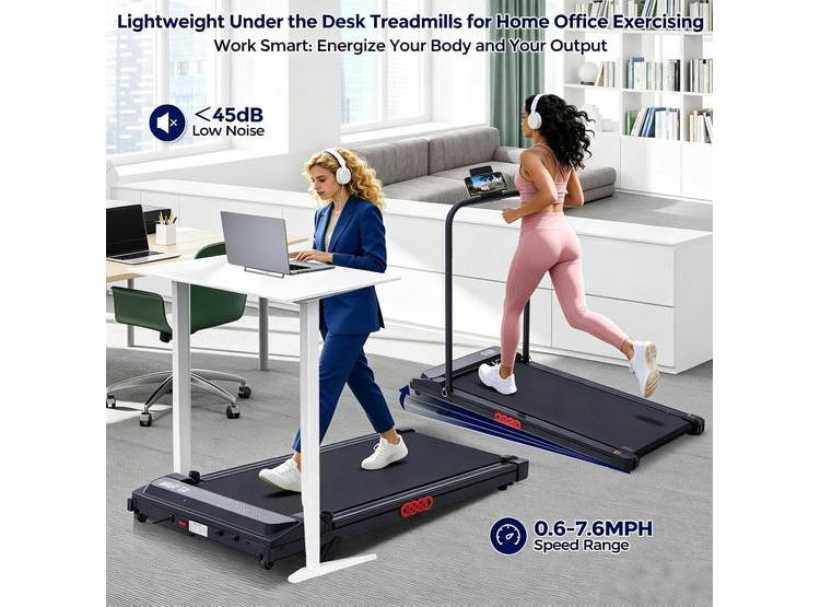CAMINADORA COMPACTA 3.5HP CON MANILLAR, INCLINACIÓN Y VELOCIDAD AJUSTABLE PARA ESPACIOS REDUCIDOS, SOPORTA 159 KG - 2