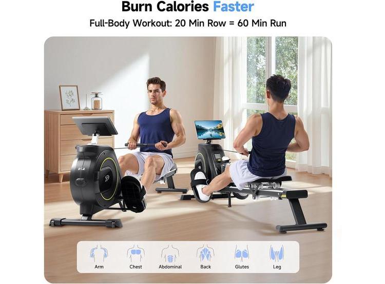 MÁQUINA DE REMO PARA HOGAR YPOO, RESISTENTE, SILENCIOSA, PLEGABLE. IDEAL PARA ENTRENAMIENTO COMPLETO - 2
