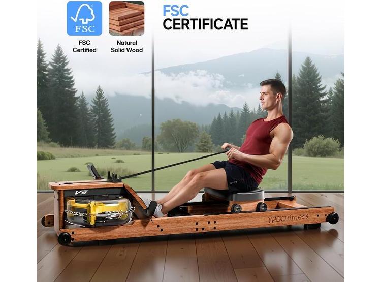 MÁQUINA DE REMO PLEGABLE PARA ENTRENAMIENTOS EN CASA, RESISTENCIA MAGNÉTICA Y CAPACIDAD DE HASTA 350 LIBRAS - 3