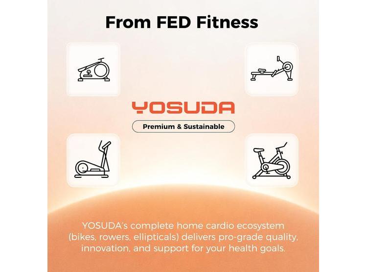 BICICLETA ESTÁTICA YOSUDA CONECTIVIDAD A APPS, RESISTENCIA MAGNÉTICA, CAPACIDAD DE PESO DE 136 KG, PARA ENTRENAMIENTO EN CASA - 7