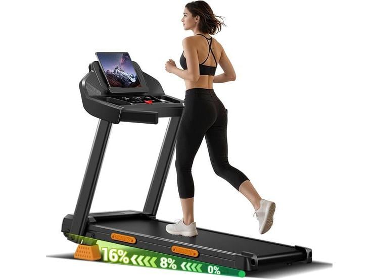 CINTA DE CORRER CURSOR FITNESS, INCLINACIÓN 16%, MOTOR SILENCIOSO 3.0 HP, CAPACIDAD 400 LBS, PLEGABLE PARA CASA - 1