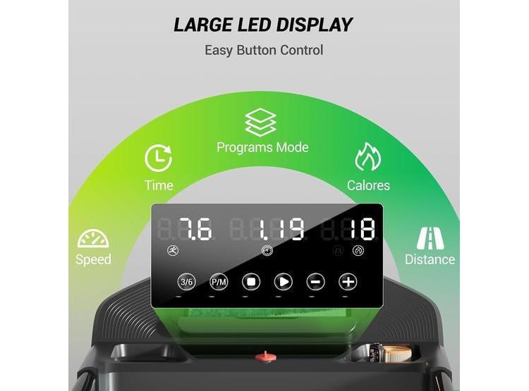 CINTA DE CORRER CURSOR FITNESS, INCLINACIÓN 16%, MOTOR SILENCIOSO 3.0 HP, CAPACIDAD 400 LBS, PLEGABLE PARA CASA - 2