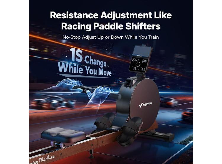 MÁQUINA DE REMO MERACH MAGNÉTICA E INTELIGENTE CON AUTOGENERACIÓN Y DOBLE RESISTENCIA - 4