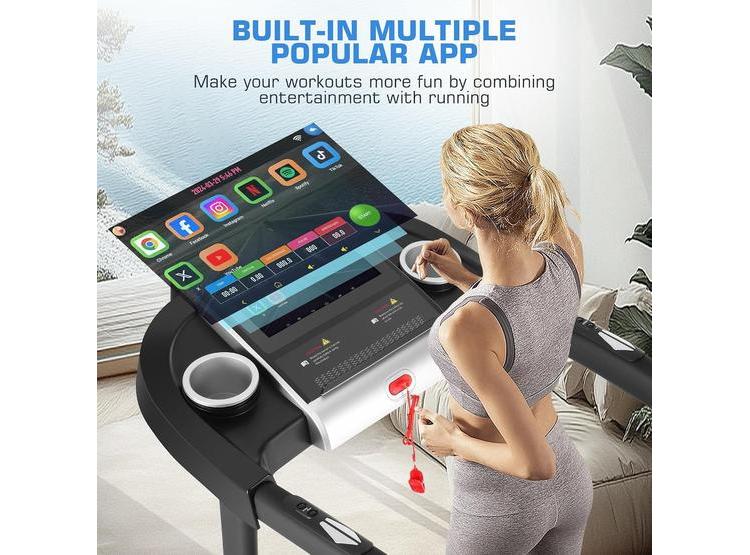 CINTAS DE CORRER PARA EL HOGAR CON PANTALLA DE TV Y WIFI, PLEGABLE, MOTOR 3.5HP SILENCIOSO, RESISTENTE, INCLINACIÓN AJUSTABLE - 6
