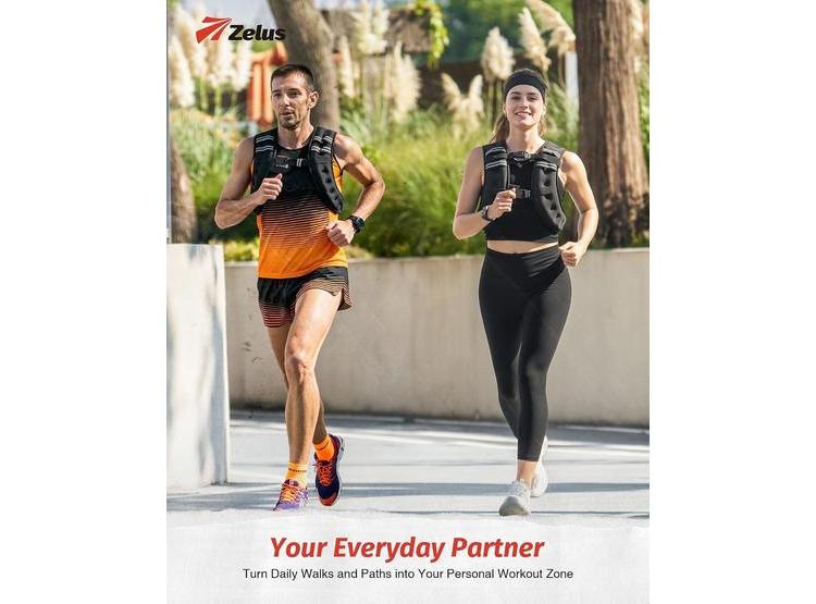 ZELUS CHALECO DE PESO CON RAYAS REFLECTANTES, CÓMODO PARA ENTRENAMIENTO DE FUERZA Y CORRER - 2