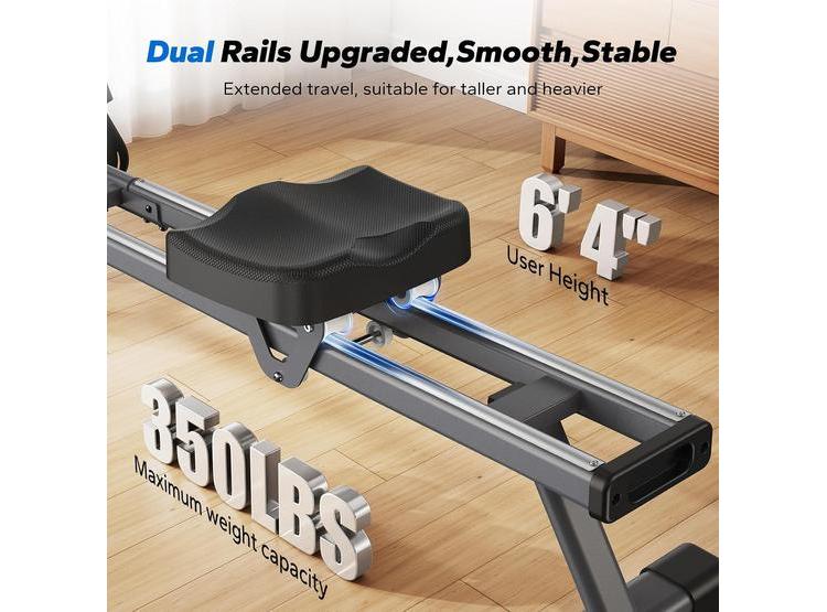 MERACH Q1S MÁQUINA DE REMO DE INTERIOR CON RESISTENCIA MAGNÉTICA, ASIENTO CÓMODO Y SOPORTE PARA APLICACIONES - 2
