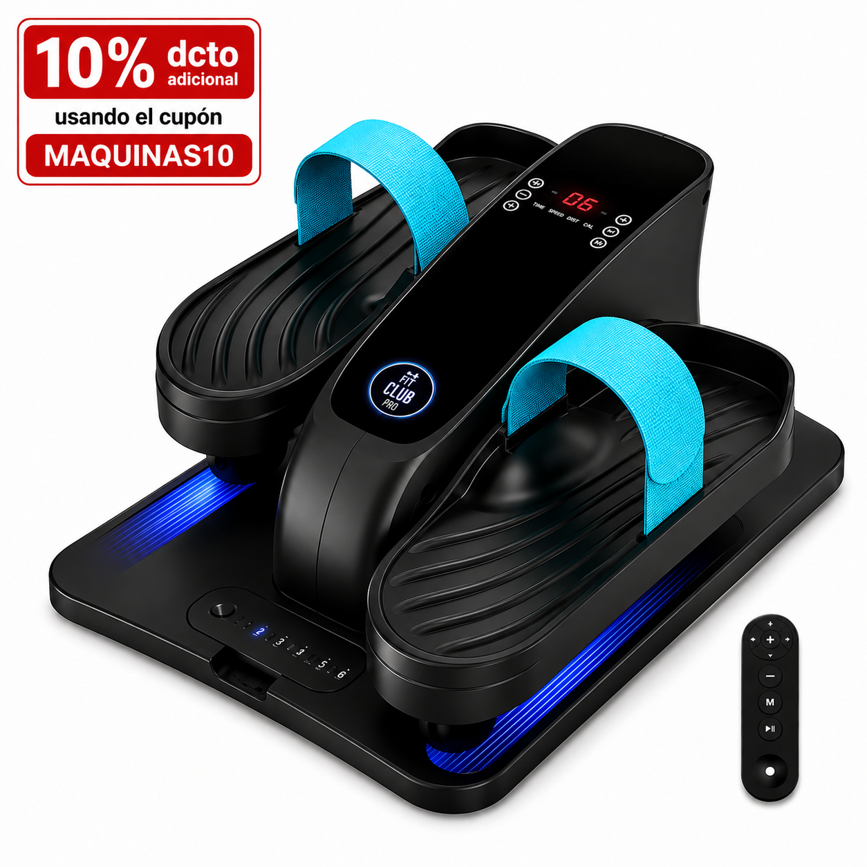 MÁQUINA ELÍPTICA SILENCIOSA BAJO ESCRITORIO CON CONTROL REMOTO PARA ADULTOS Y MAYORES, 12 VELOCIDADES - 1