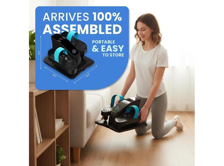 MÁQUINA ELÍPTICA SILENCIOSA BAJO ESCRITORIO CON CONTROL REMOTO PARA ADULTOS Y MAYORES, 12 VELOCIDADES - 4