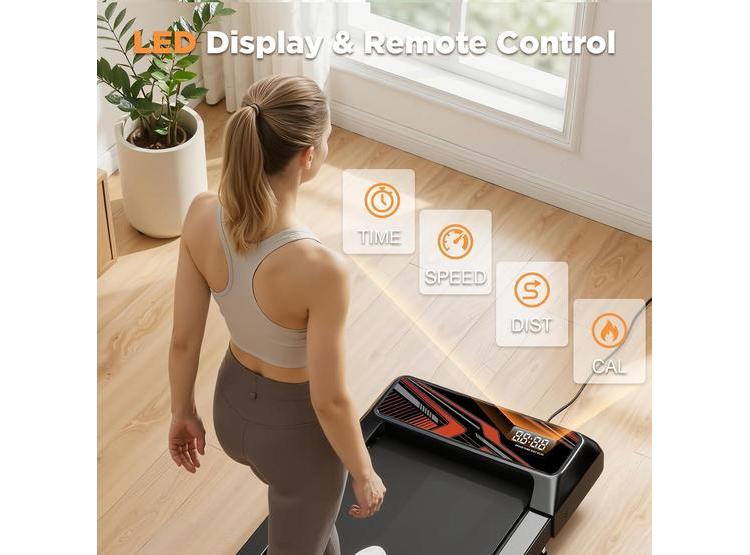 CAMINADORA COMPACTA Y PORTÁTIL CON INCLINACIÓN PARA OFICINA EN CASA, IDEAL PARA CAMINAR Y TROTAR - 2