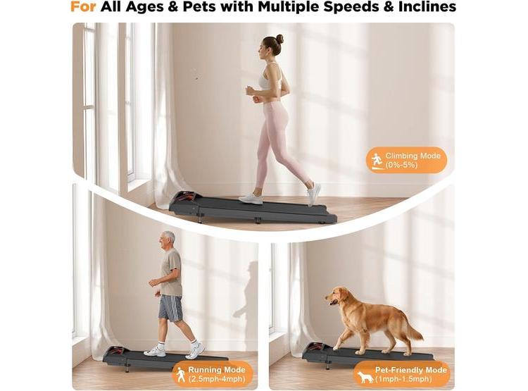 CAMINADORA COMPACTA Y PORTÁTIL CON INCLINACIÓN PARA OFICINA EN CASA, IDEAL PARA CAMINAR Y TROTAR - 4
