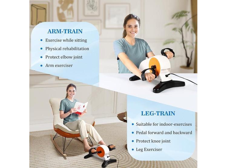 BICICLETA DE PEDAL ELÉCTRICA PARA TERAPIA FÍSICA, 12 VELOCIDADES, CONTROL REMOTO, PORTÁTIL Y SILENCIOSA - 3