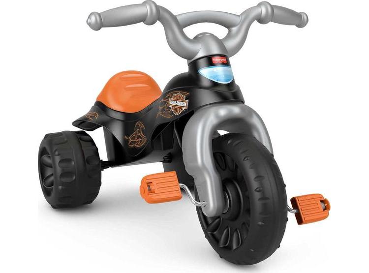 TRICICLO FISHER-PRICE HARLEY-DAVIDSON RESISTENTE PARA NIÑOS CON DISEÑO GENIAL PARA JUEGO AL AIRE LIBRE - 1