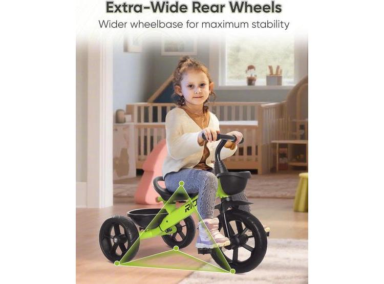 TRICICLO PARA NIÑOS PEQUEÑOS DE 18 MESES A 5 AÑOS, DISEÑO ROBUSTO CON CANASTAS DE ALMACENAMIENTO Y FÁCIL DE TRANSPORTAR - 2