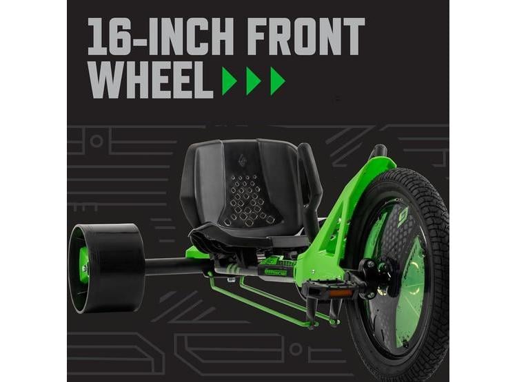 HUFFY GREEN MACHINE TRICICLO DERIVA PARA NIÑOS CON ASIENTO AJUSTABLE Y RESISTENTE MARCO DE ACERO - 2