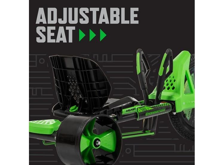 HUFFY GREEN MACHINE TRICICLO DERIVA PARA NIÑOS CON ASIENTO AJUSTABLE Y RESISTENTE MARCO DE ACERO - 5