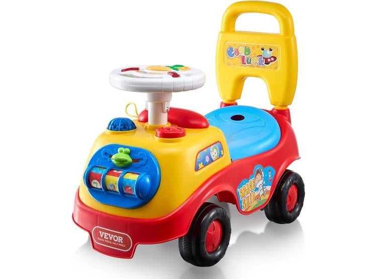 AUTO PARA NIÑOS VEVOR DE 19+ MESES CON VOLANTE MUSICAL Y ALMACENAMIENTO BAJO ASIENTO, SEGURO Y COLORIDO - 1