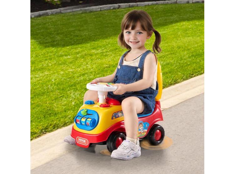 AUTO PARA NIÑOS VEVOR DE 19+ MESES CON VOLANTE MUSICAL Y ALMACENAMIENTO BAJO ASIENTO, SEGURO Y COLORIDO - 7