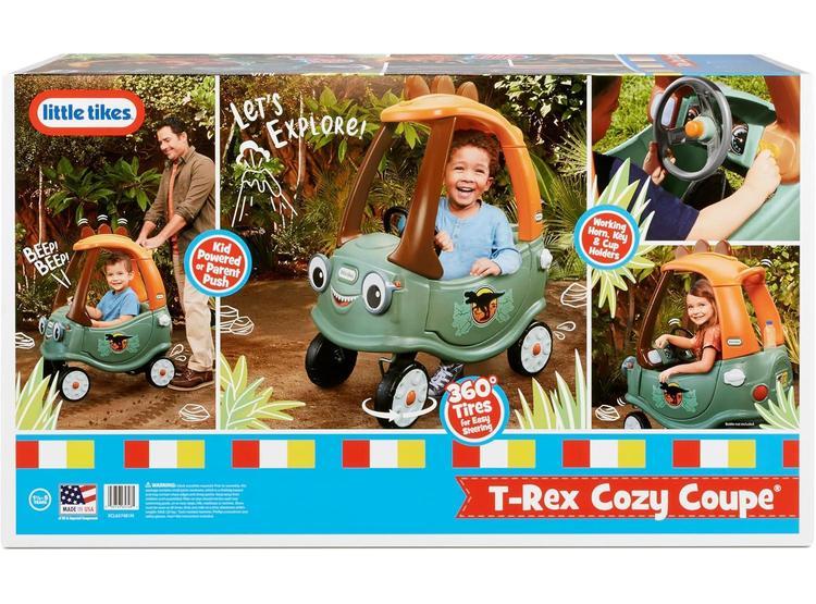 T-REX COZY COUPE DE LITTLE TIKES, VEHÍCULO MONTABLE PARA NIÑOS, DISEÑO DE DINOSAURIO PARA DIVERSIÓN INTERIOR Y EXTERIOR - 4