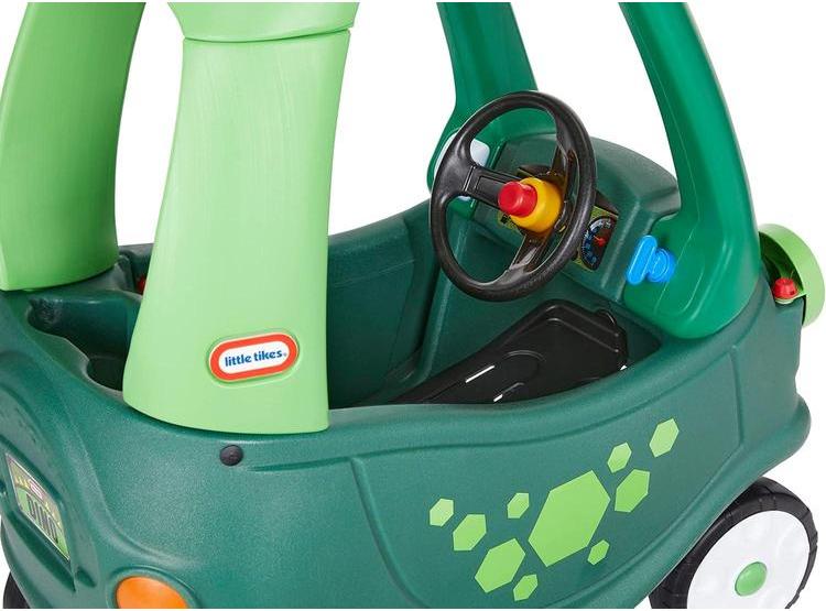 LITTLE TIKES COZY COUPE DINOSAUR, COCHE VERDE CON DISEÑO DE DINOSAURIO Y CARACTERÍSTICAS DIVERTIDAS - 4