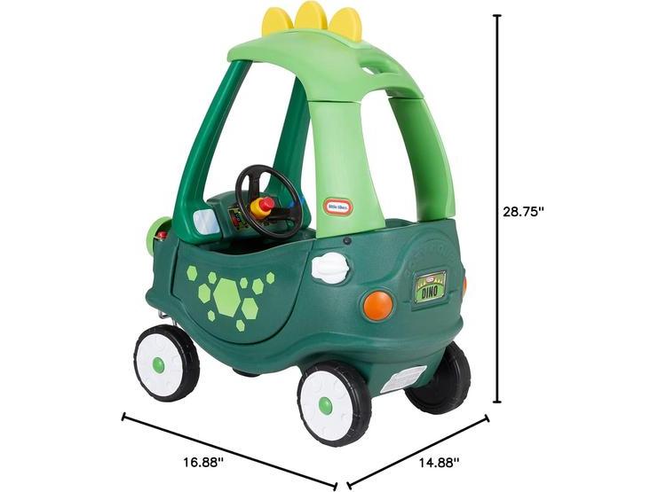 LITTLE TIKES COZY COUPE DINOSAUR, COCHE VERDE CON DISEÑO DE DINOSAURIO Y CARACTERÍSTICAS DIVERTIDAS - 8