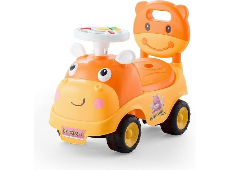 AUTO DE EMPUJE PARA NIÑOS, MEJORA EQUILIBRIO CON BOCINA Y MÚSICA, INCLUYE ALMACENAMIENTO BAJO EL ASIENTO - 1