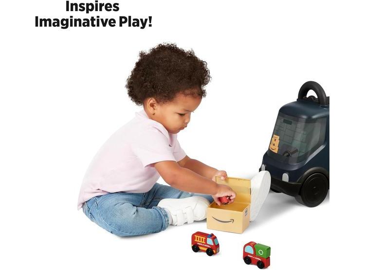 JUGUETE DE MONTAR PARA NIÑOS, AZUL Y REALISTA, FOMENTA LA IMAGINACIÓN, EDAD 2+, CON JUGUETES DE MADERA INCLUIDOS - 4