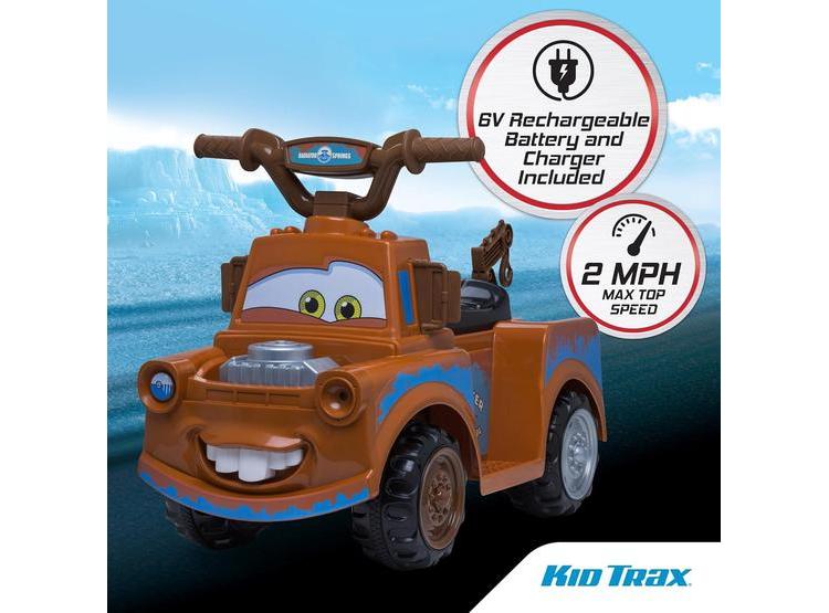 CUATRICICLO ELÉCTRICO KID TRAX CARS 3, BATERÍA 6V, PARA NIÑOS DE 1.5 A 3 AÑOS, SOPORTA HASTA 45 LIBRAS - 4