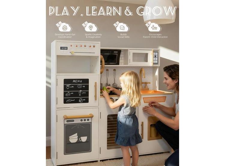 SET DE COCINA DE JUGUETE PARA NIÑOS CON LUCES, SONIDOS, ESTUFA, HORNO, LAVAVAJILLAS Y MÁS - 4