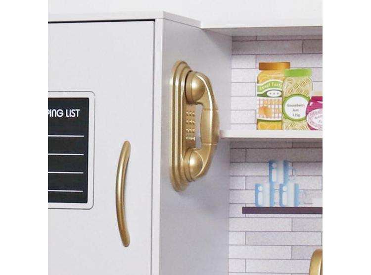 COCINA DE MADERA CON LUCES, HORNO Y MICROONDAS PARA NIÑOS, CON ACCESORIOS PARA JUEGO Y DESARROLLO DE HABILIDADES - 7