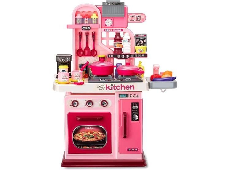 JUEGO DE COCINA INFANTIL 53 PIEZAS CON LUCES Y SONIDOS, INCLUYE ESTUFA, FREGADERO, HORNO. PARA NIÑOS 3+ AÑOS - 1