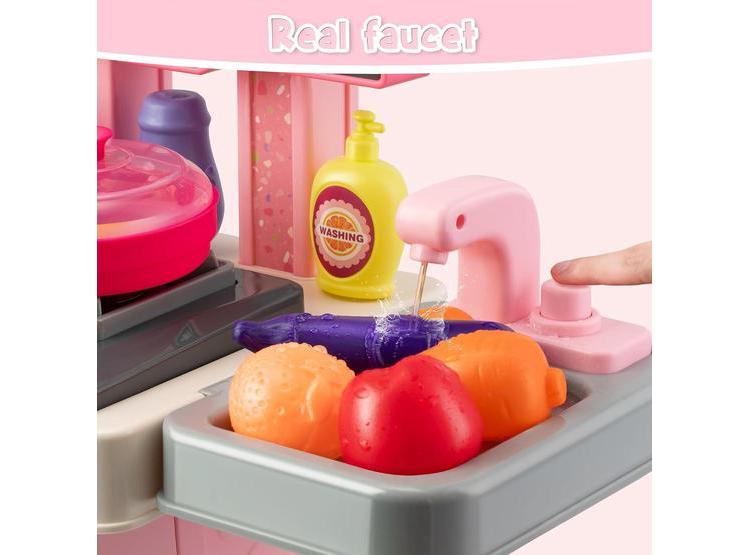JUEGO DE COCINA INFANTIL 53 PIEZAS CON LUCES Y SONIDOS, INCLUYE ESTUFA, FREGADERO, HORNO. PARA NIÑOS 3+ AÑOS - 2