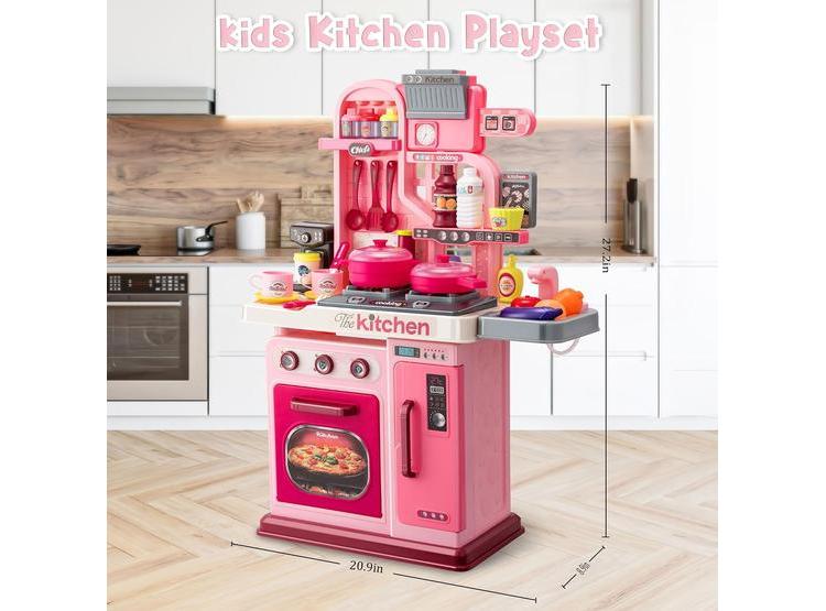 JUEGO DE COCINA INFANTIL 53 PIEZAS CON LUCES Y SONIDOS, INCLUYE ESTUFA, FREGADERO, HORNO. PARA NIÑOS 3+ AÑOS - 3