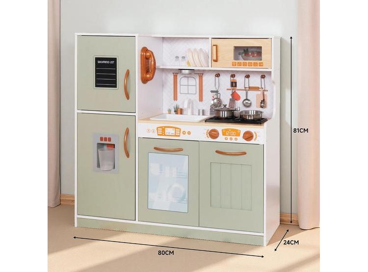 COCINA DE MADERA CON LUZ Y ACCESORIOS. INCLUYE HORNO Y MICROONDAS. IDEAL PARA NIÑOS DESDE LOS 3 AÑOS - 6