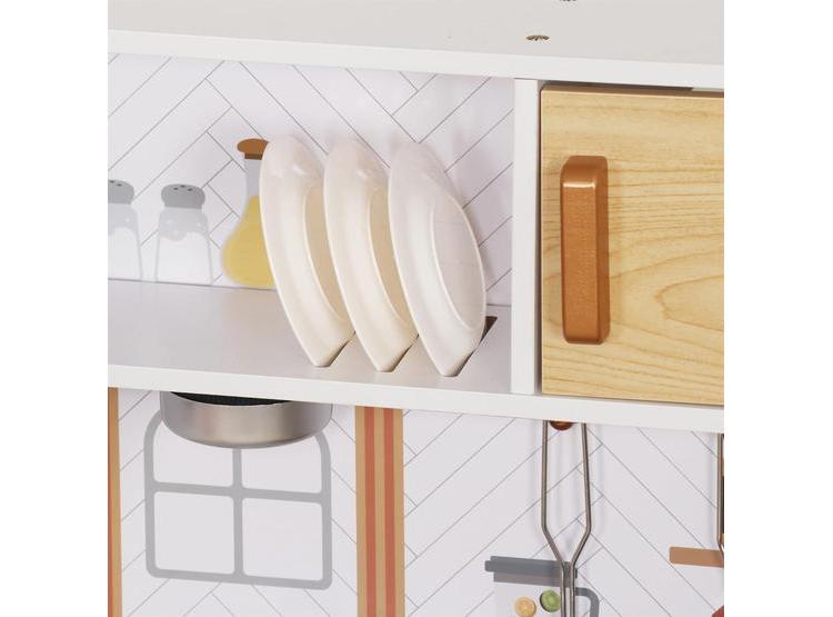 COCINA DE MADERA CON LUZ Y ACCESORIOS. INCLUYE HORNO Y MICROONDAS. IDEAL PARA NIÑOS DESDE LOS 3 AÑOS - 8