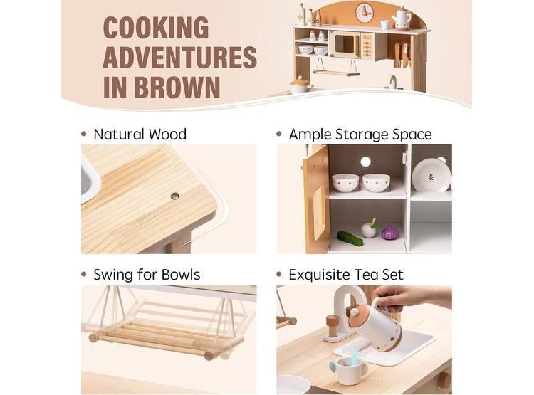 COCINA DE JUGUETE ROBUD CON ACCESORIOS REALISTAS, MODERNA Y ELEGANTE PARA NIÑOS DESDE 3 AÑOS - 2