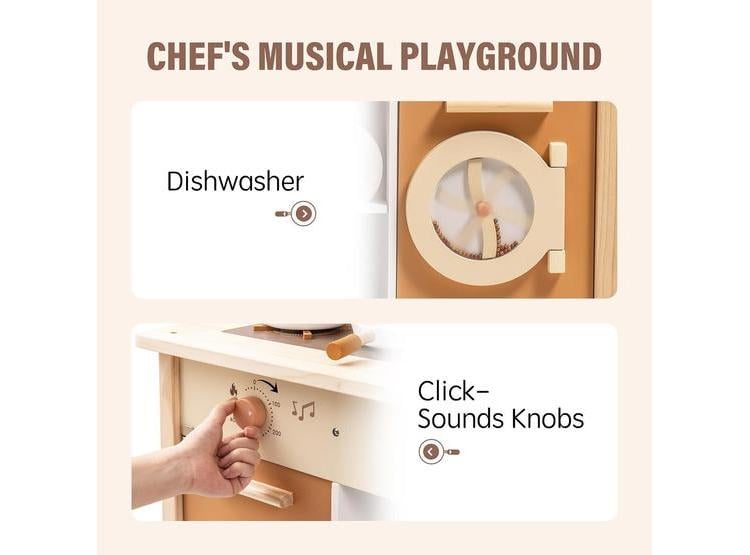 COCINA DE JUGUETE ROBUD CON ACCESORIOS REALISTAS, MODERNA Y ELEGANTE PARA NIÑOS DESDE 3 AÑOS - 3