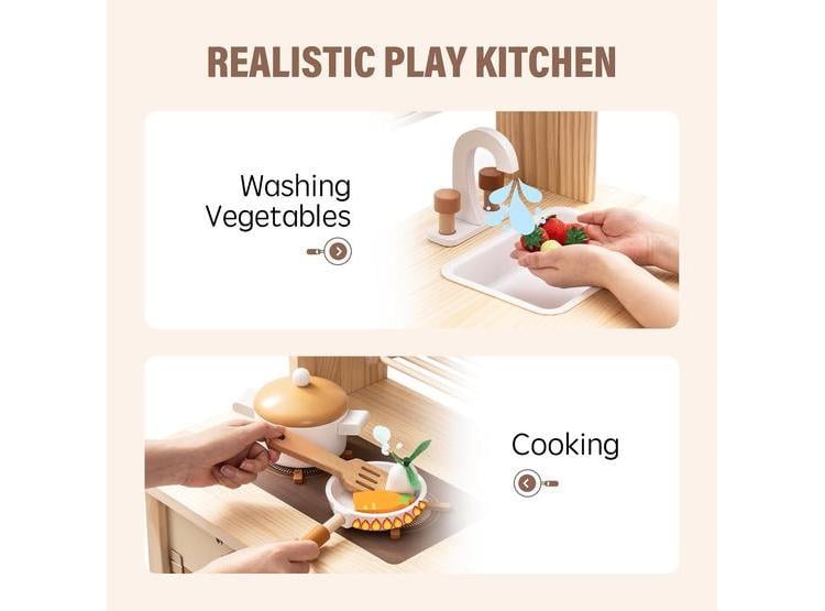 COCINA DE JUGUETE ROBUD CON ACCESORIOS REALISTAS, MODERNA Y ELEGANTE PARA NIÑOS DESDE 3 AÑOS - 4