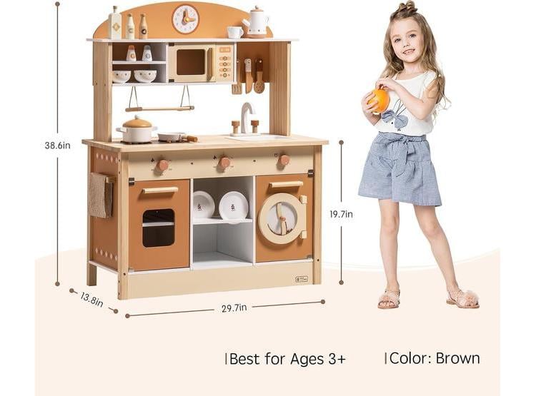 COCINA DE JUGUETE ROBUD CON ACCESORIOS REALISTAS, MODERNA Y ELEGANTE PARA NIÑOS DESDE 3 AÑOS - 6