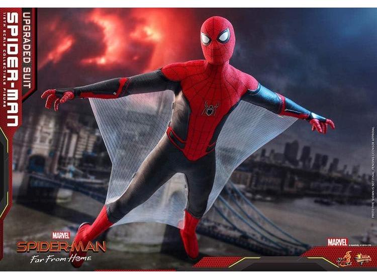 HOT TOYS FIGURA COLECCIONABLE DE SPIDER-MAN TRAJE MEJORADO, MODELO MMS542 DE LA PELÍCULA FAR FROM HOME - 4