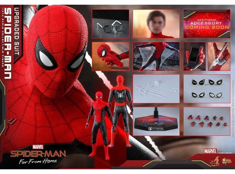 HOT TOYS FIGURA COLECCIONABLE DE SPIDER-MAN TRAJE MEJORADO, MODELO MMS542 DE LA PELÍCULA FAR FROM HOME - 6