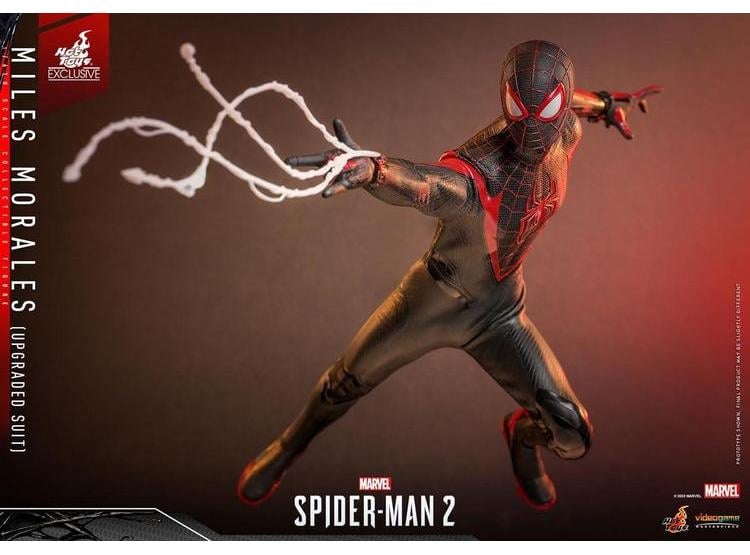 HOT TOYS EXCLUSIVA FIGURA DE ACCIÓN DE MILES MORALES CON TRAJE MEJORADO DE SPIDER-MAN 2 EDICIÓN LIMITADA - 4