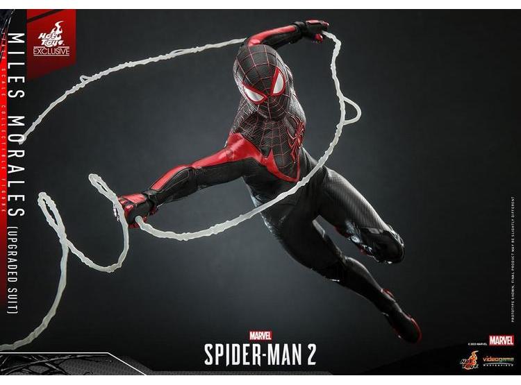 HOT TOYS EXCLUSIVA FIGURA DE ACCIÓN DE MILES MORALES CON TRAJE MEJORADO DE SPIDER-MAN 2 EDICIÓN LIMITADA - 5