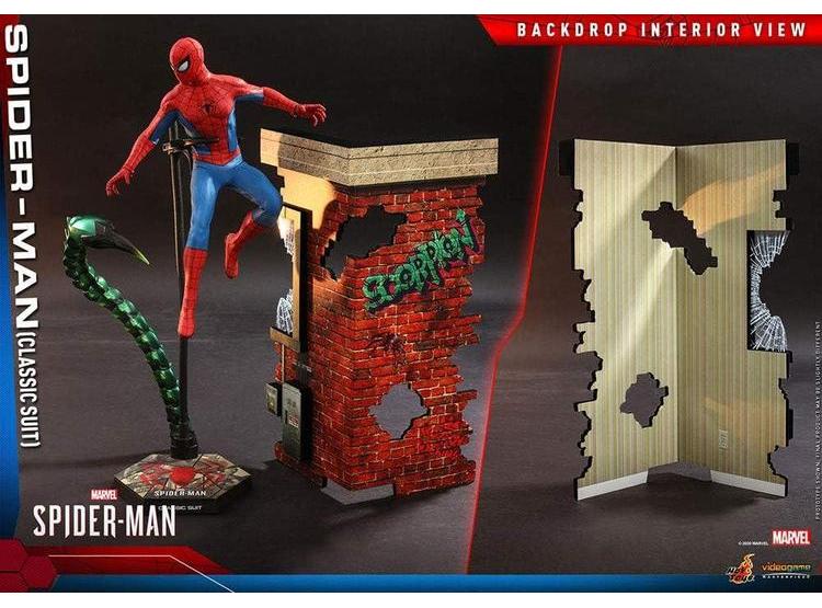 FIGURA DE ACCIÓN DE SPIDER-MAN 1:6 HOT TOYS CON TRAJE CLÁSICO Y PIEZAS INTERCAMBIABLES DETALLADAS - 10