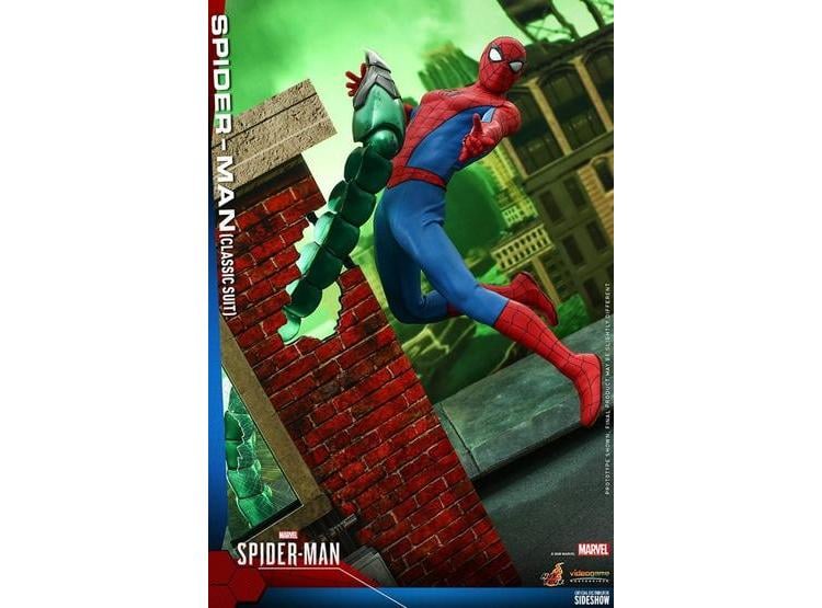 FIGURA DE ACCIÓN DE SPIDER-MAN 1:6 HOT TOYS CON TRAJE CLÁSICO Y PIEZAS INTERCAMBIABLES DETALLADAS - 2