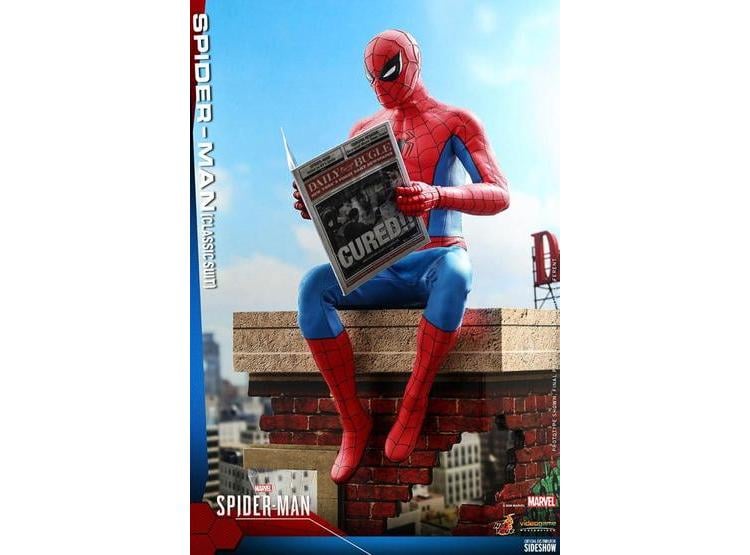 FIGURA DE ACCIÓN DE SPIDER-MAN 1:6 HOT TOYS CON TRAJE CLÁSICO Y PIEZAS INTERCAMBIABLES DETALLADAS - 4