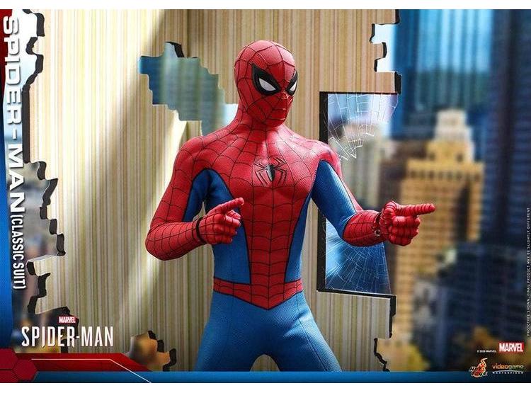 FIGURA DE ACCIÓN DE SPIDER-MAN 1:6 HOT TOYS CON TRAJE CLÁSICO Y PIEZAS INTERCAMBIABLES DETALLADAS - 7